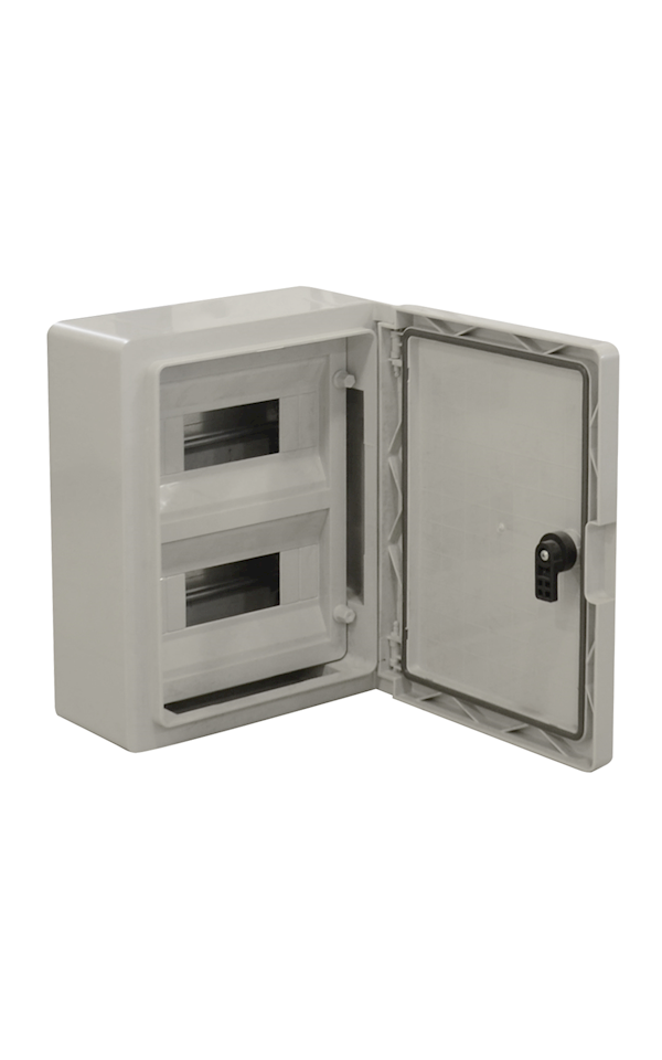 Műanyag elosztószekrény moduláris 2X9 modul 330X250X130